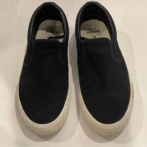 Hurley Black Slip-On Sneakers Men’s 8.5 Canvas Casual Skate Shoes